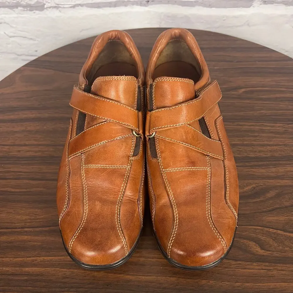 Cole Haan Mens 9 Old Money Quiet Luxury Preppy Leather Vibram Strap Work Loafers